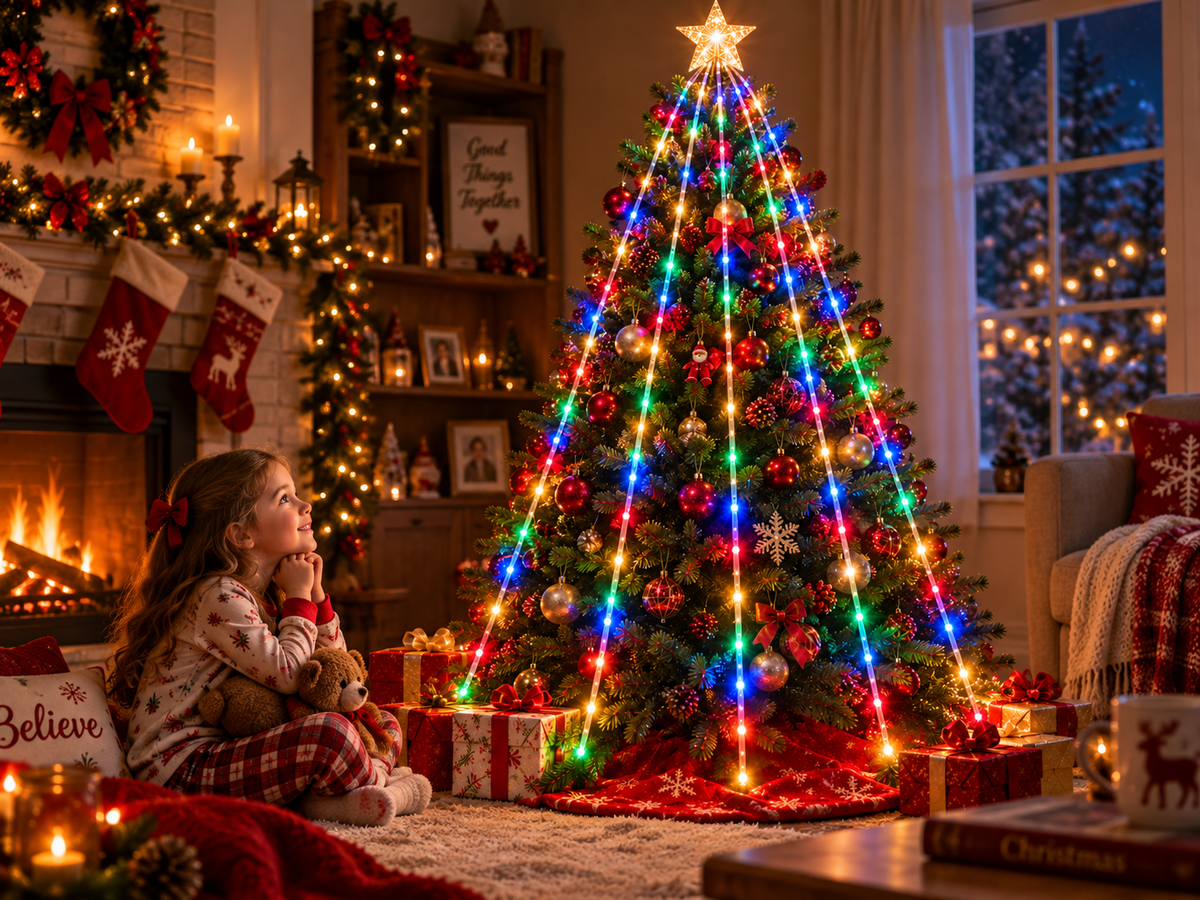 🔥 LED Durabilidad 10 años - Luces Navideñas + Estrella y Tapete REGALO 🎁