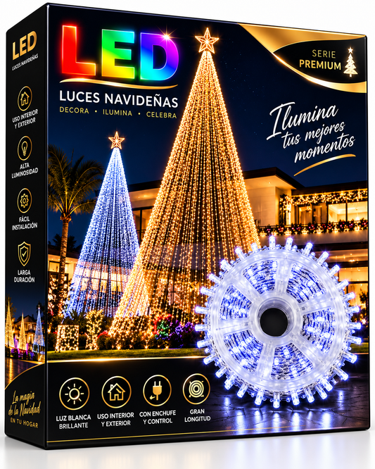 🎄🔥 ¡PRE BLACK FRIDAY! ✨ 500 Luces LED Magia Navieña🎁