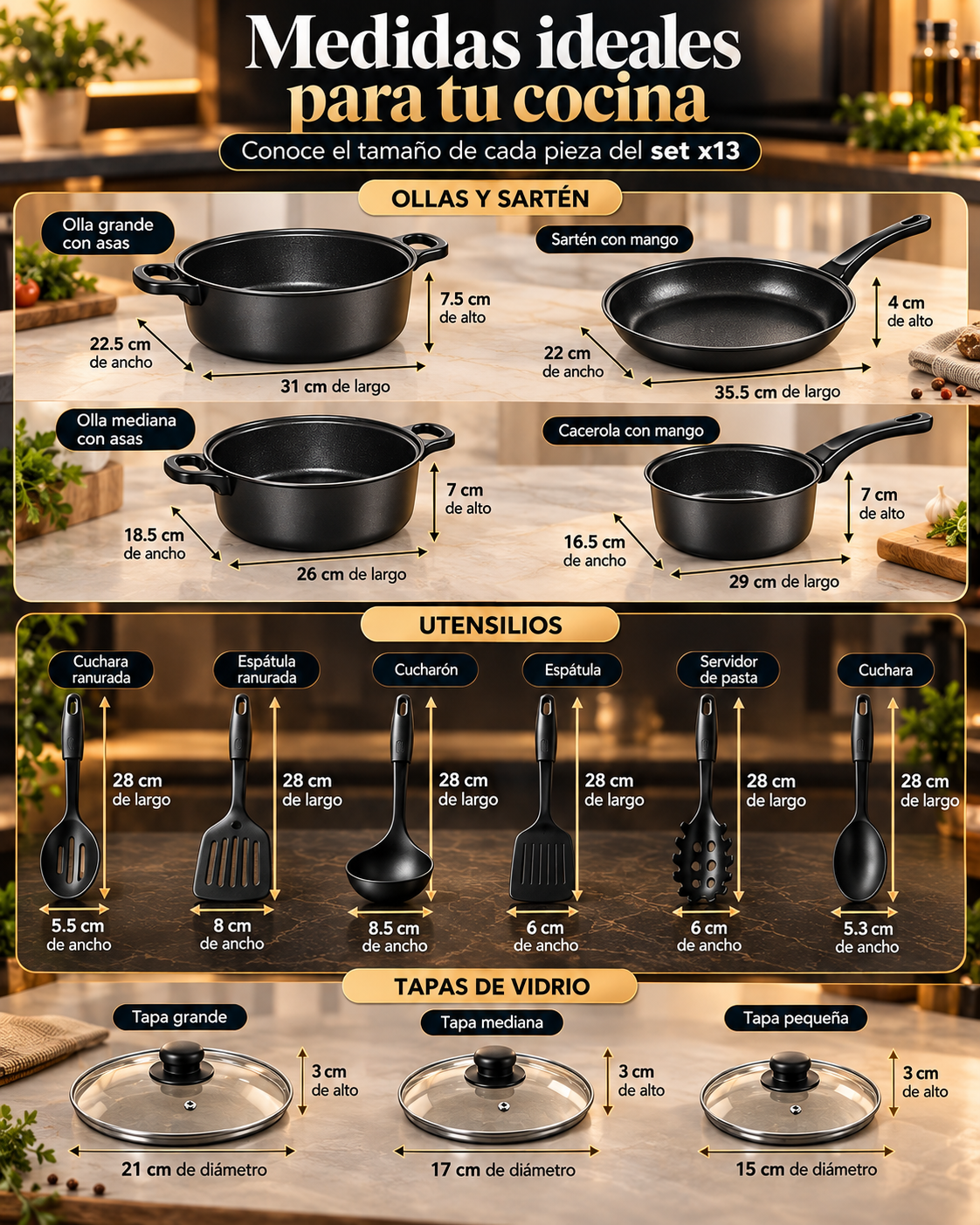 🎁 ¡PRE BLACK FRIDAY! JUEGO DE OLLAS + SET DE 6 UTENSILIOS COSINA REGALO🎁