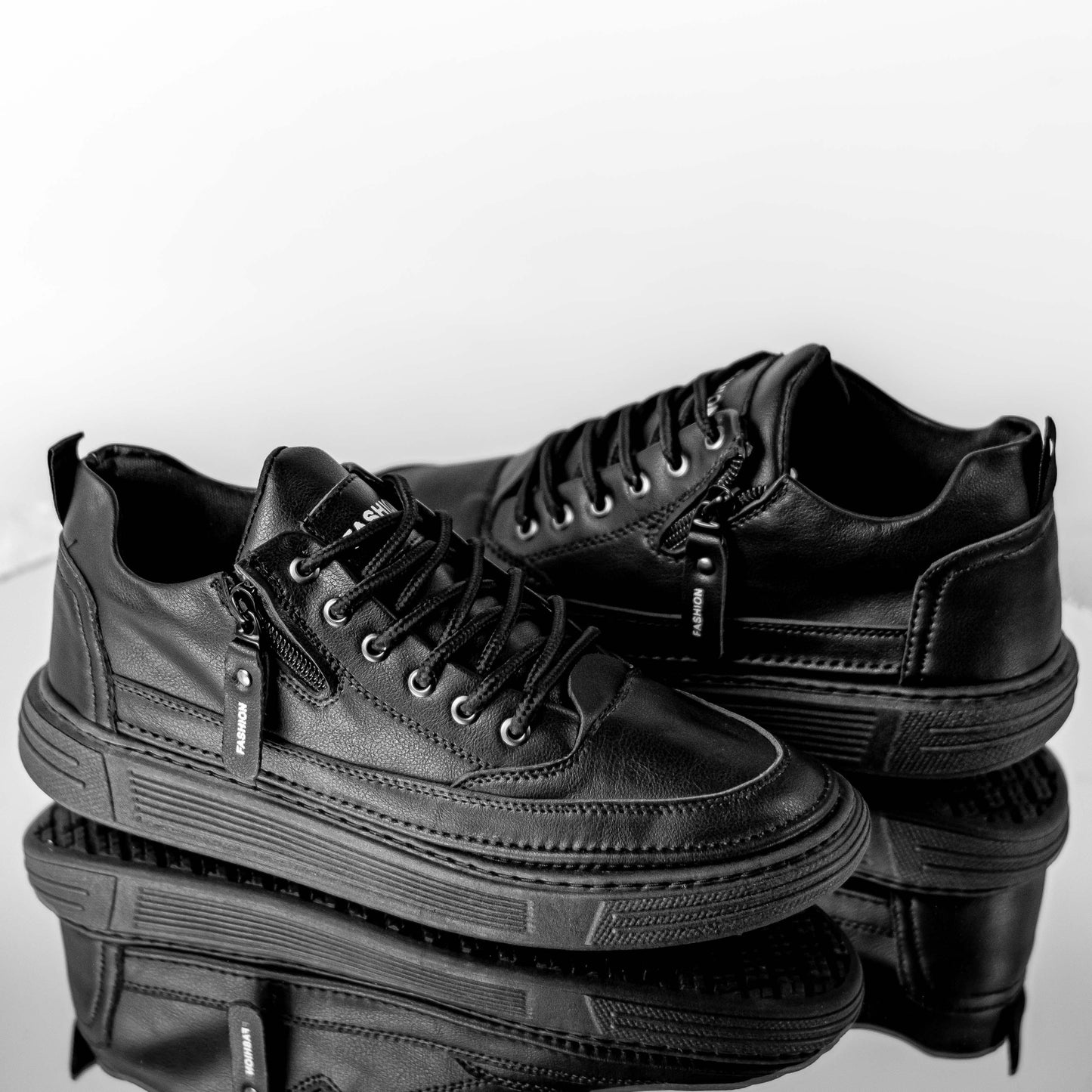 🔥 Edición Limitada – TENIS CUERO ZIPPER AURA – Material Premium