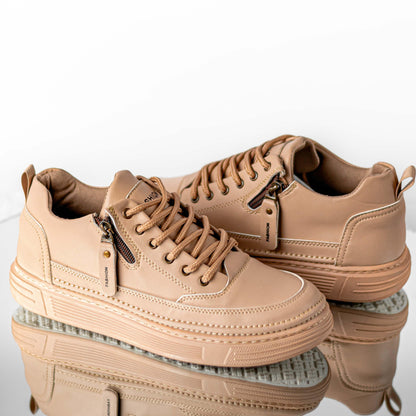 🔥 Edición Limitada – TENIS CUERO ZIPPER AURA – Material Premium