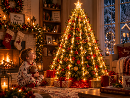 🔥 LED Durabilidad 10 años -  Luces Navideñas + Estrella y Tapete REGALO 🎁