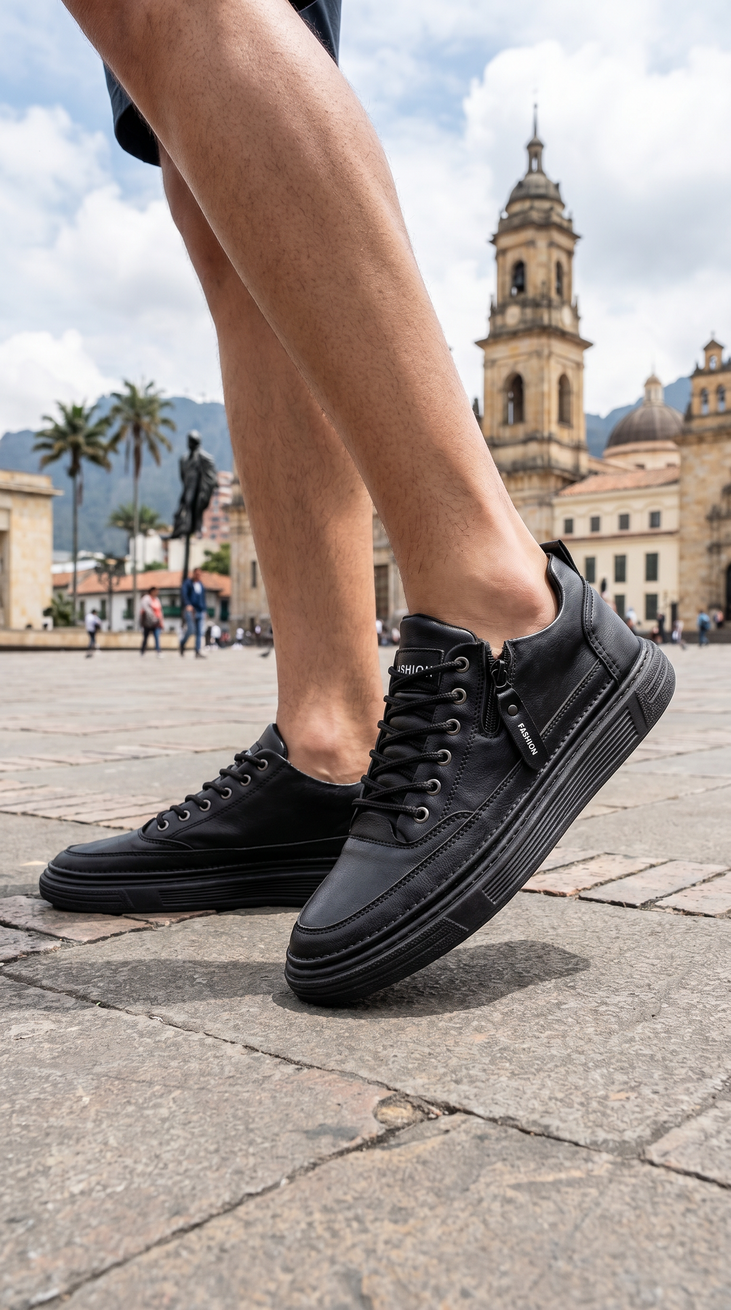 🔥 Edición Limitada – TENIS CUERO ZIPPER AURA – Material Premium